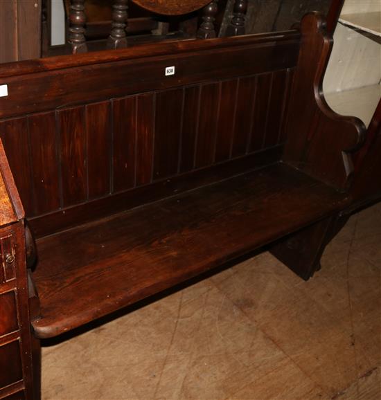 Welsh pine church pew